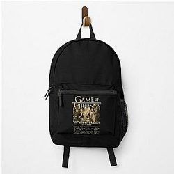 Game of Thrones 9th Anniversary 2011-2022 Cast Signed Emilia Clarke and Kit Harington Gift Graphic Backpack