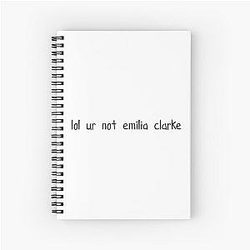 Emilia Clarke Spiral Notebook