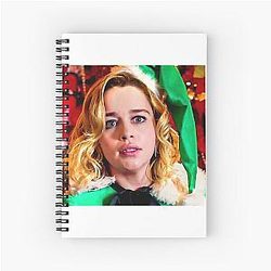 Emilia Clarke Christmas Spiral Notebook