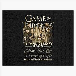 Game of Thrones 9th Anniversary 2011 2022 Cast Signed Emilia Clarke Kit Harington Gift Graphic Jigsaw Puzzle