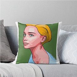 Emilia Clarke Pop Art Throw Pillow