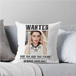 Wanted Emilia Clarke Throw Pillow