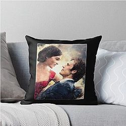 For Emilia Clark Me Before You Sam Claflin Movie Art Romantic Couple Throw Pillow