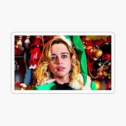 Emilia Clarke Christmas Sticker