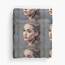 Portrait of Emilia Clarke Duvet Cover
