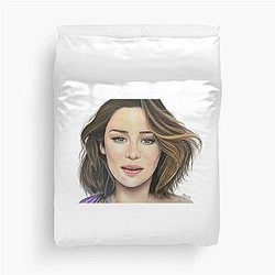 Emilia Clarke Drawing Duvet Cover
