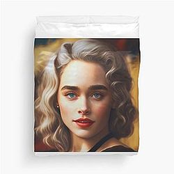 Beautiful Emilia Clarke Actress Duvet Cover