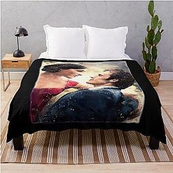 For Emilia Clark Me Before You Movie Fan Art Romantic Couple Throw Blanket