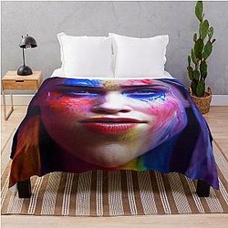 Emilia Clarke Body Paint Throw Blanket