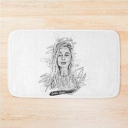 Emilia Clarke Abstract Sketch Art and Bath Mat