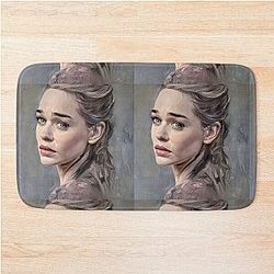 Portrait of Emilia Clarke Bath Mat