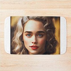 Blue eye Emilia Clarke Beautiful Actress Bath Mat