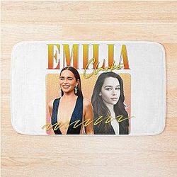 Emilia Clarke Retro Aesthetic Design Bath Mat