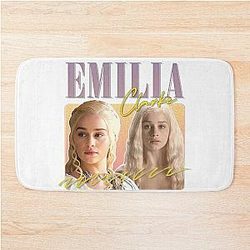 Emilia Clarke Retro Aesthetic Fan Design Bath Mat