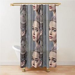 Portrait of Emilia Clarke Shower Curtain