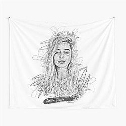 Emilia Clarke Abstract Art Design Tapestry