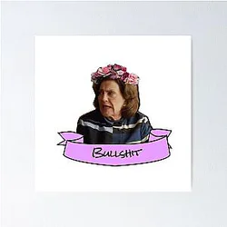Emily Gilmore Flower Crown Sticker Poster