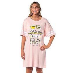 Gilmore Girls Women's Luke's Diner Life is Short Talk Fast Nightgown Pajama Shirt Dress For Adults