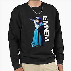 Eminem Mic Pose Shirt, Eminem Graphic Tee, Rap Music Shirt, Gift For Him and Her Pullover Sweatshirt