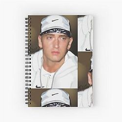 Digital Drawing of Eminem Spiral Notebook