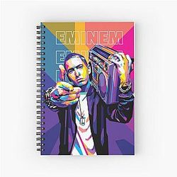 Eminem in WPAP Style Colorful Spiral Notebook
