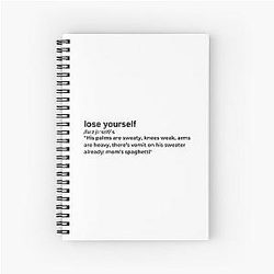 Lose Yourself Out for Eminem Spiral Notebook