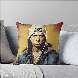 Eminem Vintage Poster Throw Pillow