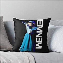 Eminem Mic Pose Throw Pillow