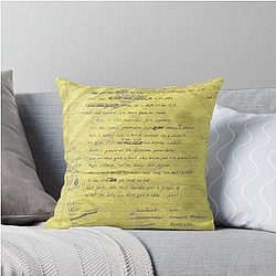 EMINEM Lyrics Throw Pillow