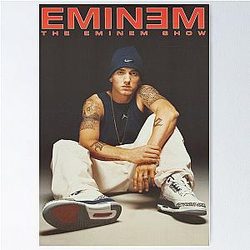 Eminem is sitting on the floor poster