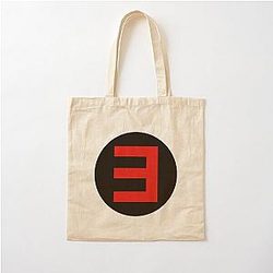 Eminem Logo Black and Red Cotton Tote Bag