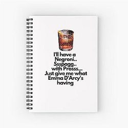 Negroni Spagliato Prosecco Spoof drink Spiral Notebook