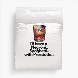 Negroni Spaghetti Prosciutto Emma D'Arcy Spoof Duvet Cover