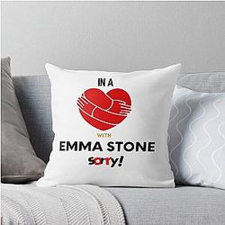 In a Relationship With Emma Stone Sorry Throw Pillow