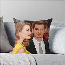 Andrew Garfield and Emma Stone Throw Pillow
