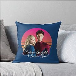 Andrew Garfield and Emma Stone Throw Pillow