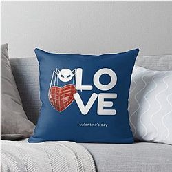Andrew Garfield and Emma Stone Throw Pillow