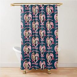 Andrew Garfield and Emma Stone Child of Divorce Shower Curtain
