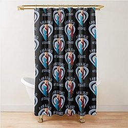 Andrew Garfield and Emma Stone I Am a Child of Divorce Shower Curtain