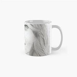 Realistic Emma Stone Drawing Art - Emma Stone Graphite Pencil Classic Mug