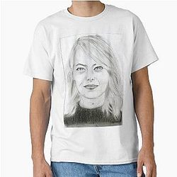 Emma Stone Graphite Pencil Classic T-Shirt