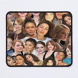 Emma Stone and Zendaya Collage Mousepad