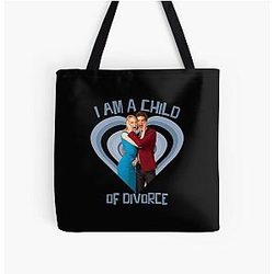 Andrew Garfield and Emma Stone I Am A Child of Divorce All Over Print Tote Bag