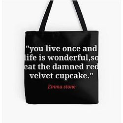 Emma Stone All Over Print Tote Bag
