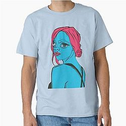 Emma Stone Cubism Portrait Classic T-Shirt