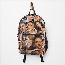 Emma Stone and Zendaya Backpack Collage