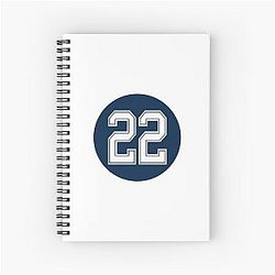 Emmitt Smith Number 22 Dallas Cowboys Inspired Spiral Notebook