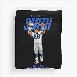 Emmitt Smith Dallas Football Team Duvet Cover