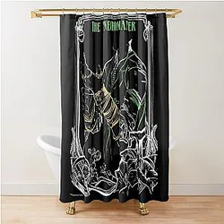 Emmrich Volkarin the Necromancer and Manfred Mournwatch Companion from Dragon Age Shower Curtain