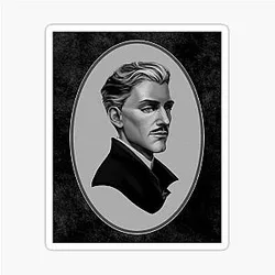 Young Emmrich Volkarin Victorian Portrait Sticker